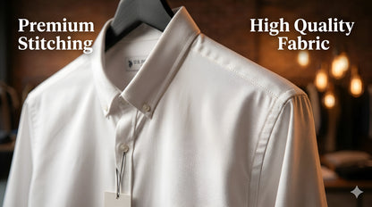 Men's white plain ling sleeve shirt.