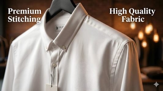 Men's white plain ling sleeve shirt.