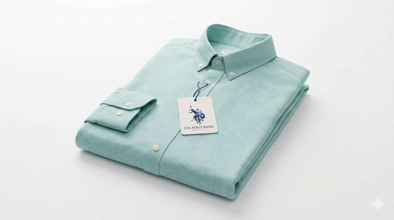 Men’s Long Sleeve Polo Shirt – Button Down Classic Fit