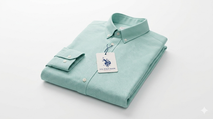 Men’s Long Sleeve Polo Shirt – Button Down Classic Fit