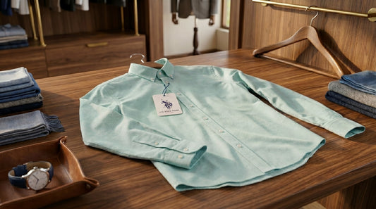 Men’s Long Sleeve Polo Shirt – Button Down Classic Fit