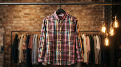 GAP Men's Classic Red & Blue Plaid Button-Down Shirt